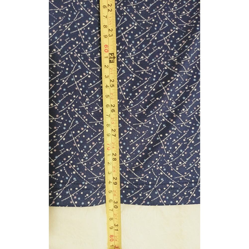 NWT Mizzen Main Halyard Polo Shirt Mens Large Navy Indigo Confetti Stretch Trim - Picture 7 of 9